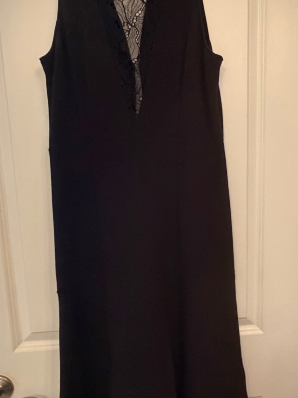 Anthropologie Black Asymmetric Midi Dress - Picture 13 of 13